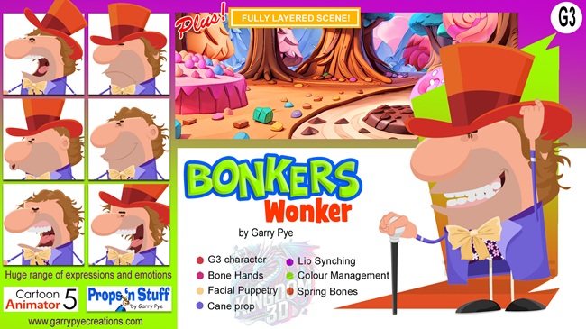 Bonkers Wonker + Full Layered Scene